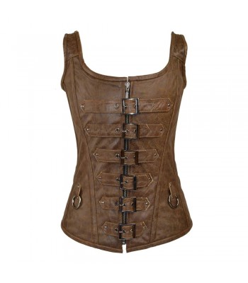 women over bust leather corset